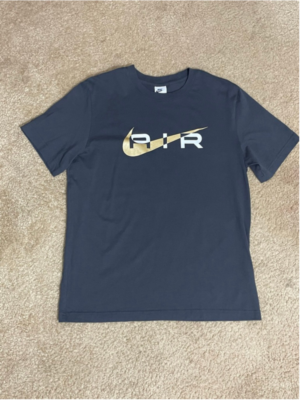 Men's Large Nike AIR Logo Black Short Sleeve Tee